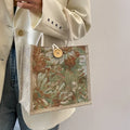 Bolsa de Linho e Jacquard - Estilo Casual Chic