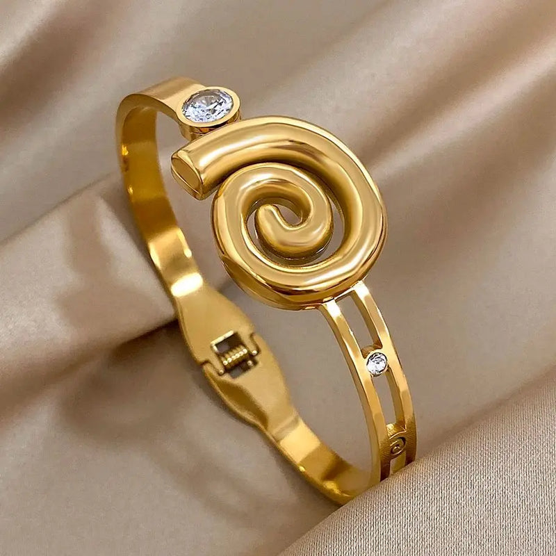 Pulseira Bracelete Espiral Elegante