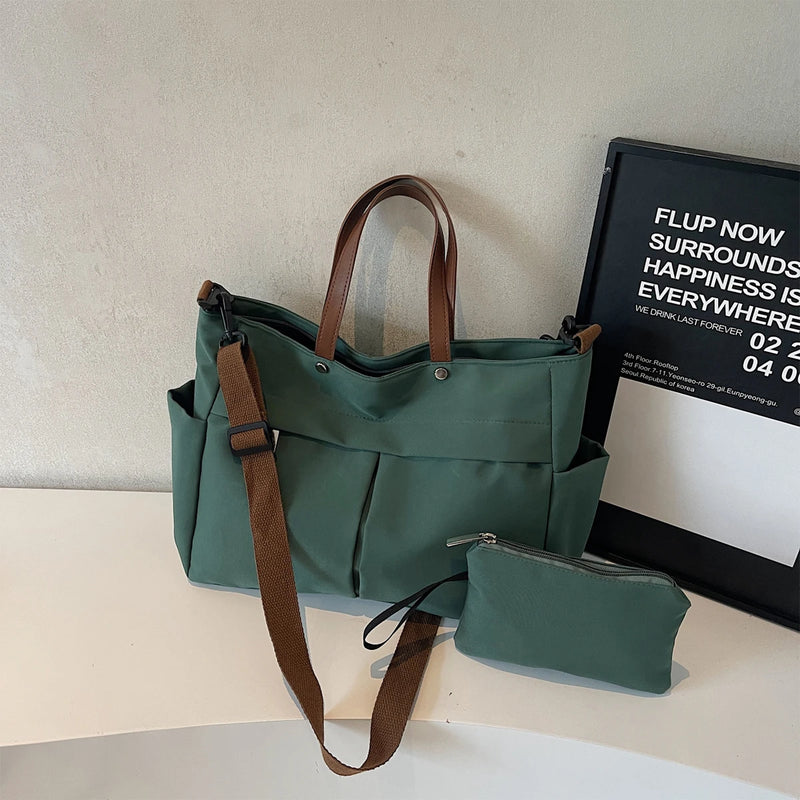 Bolsa Tote de Nylon Grande Capacidade - Versátil e Durável