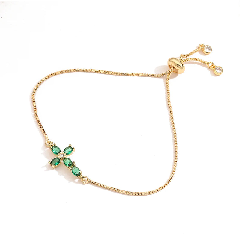 Pulseira Delicada Dourada com Zircônias