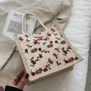 Bolsa de Linho e Jacquard - Estilo Casual Chic