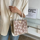 Bolsa de Linho e Jacquard - Estilo Casual Chic