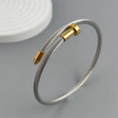 Pulseira Abraço Duplo Banhada a Ouro 18K