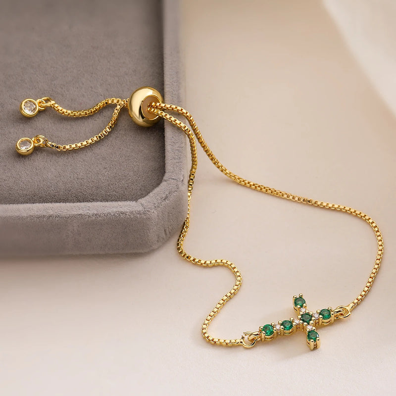 Pulseira Delicada Dourada com Zircônias