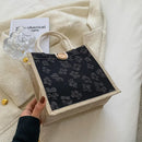 Bolsa de Linho e Jacquard - Estilo Casual Chic