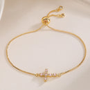 Pulseira Delicada Dourada com Zircônias