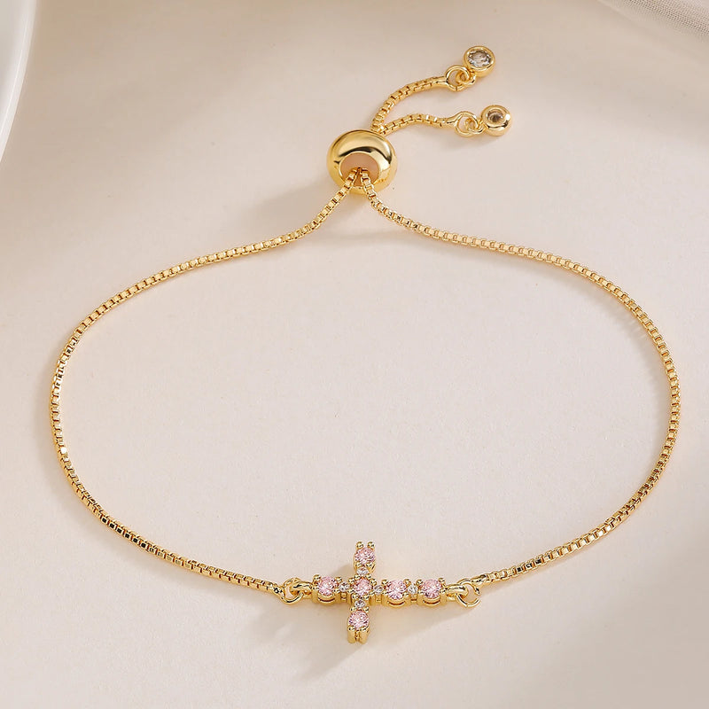 Pulseira Delicada Dourada com Zircônias