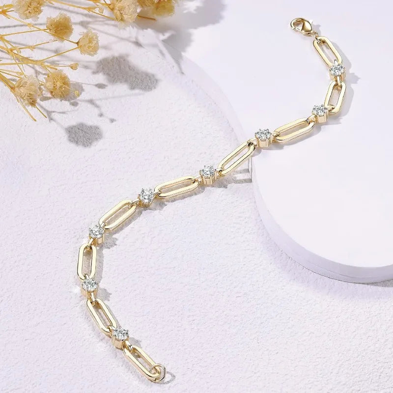 Pulseira Rígida com Zircônias