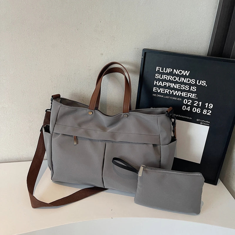 Bolsa Tote de Nylon Grande Capacidade - Versátil e Durável