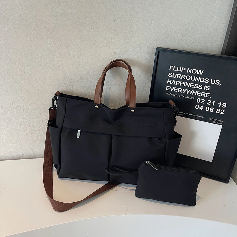 Bolsa Tote de Nylon Grande Capacidade - Versátil e Durável