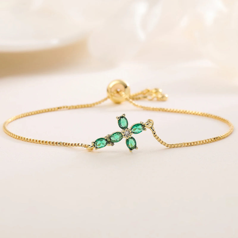 Pulseira Delicada Dourada com Zircônias