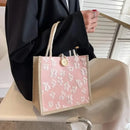 Bolsa de Linho e Jacquard - Estilo Casual Chic