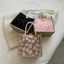 Bolsa de Linho e Jacquard - Estilo Casual Chic