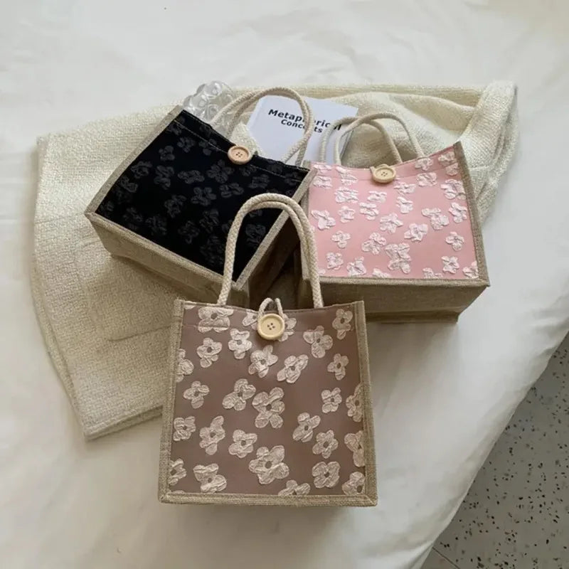 Bolsa de Linho e Jacquard - Estilo Casual Chic