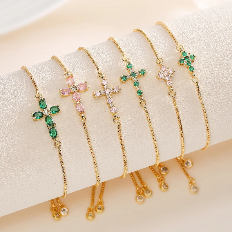 Pulseira Delicada Dourada com Zircônias