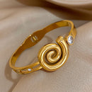 Pulseira Bracelete Espiral Elegante