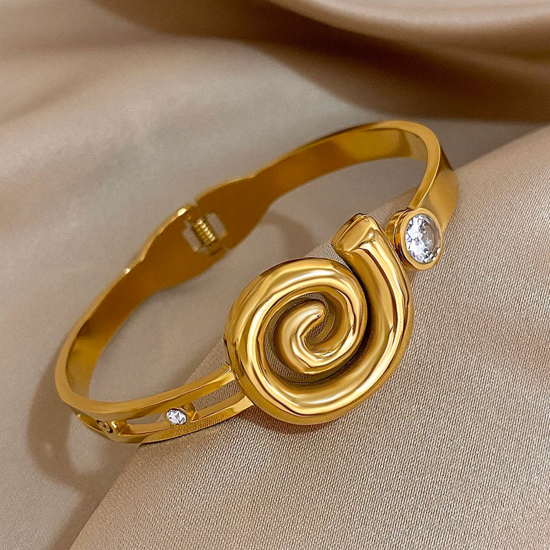 Pulseira Bracelete Espiral Elegante