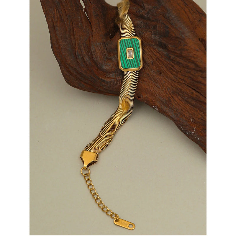 Pulseira Snake Grossa Banhada a Ouro 18K